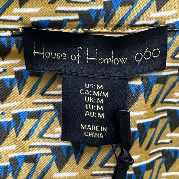 House of Harlow satin printed top m - Picture 9 of 10